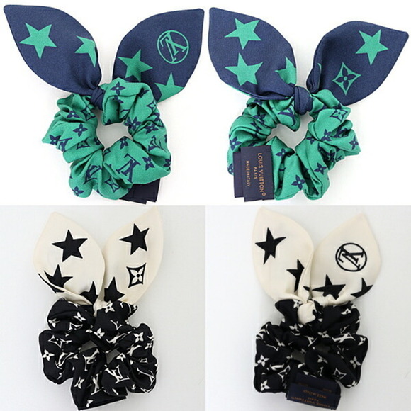 LOUIS VUITTON Black Monogram Scrunchie - Picture 3 of 3